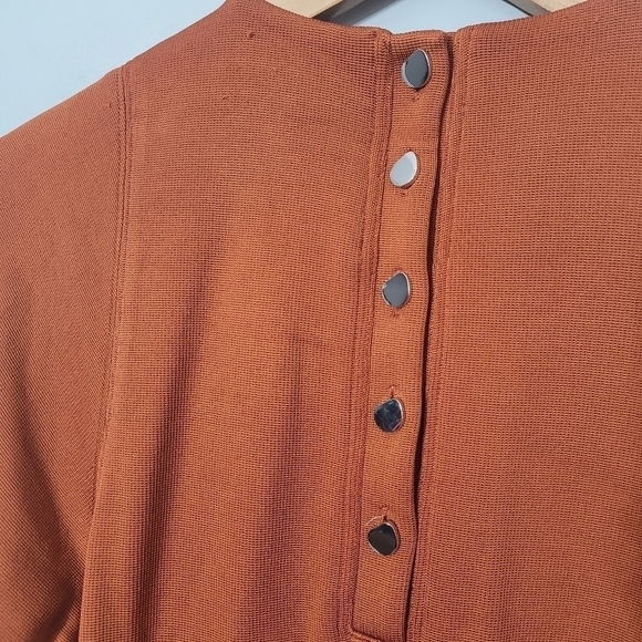 Tibi Rust Orange Crepe Mini Dress NWT - Picture 8 of 15